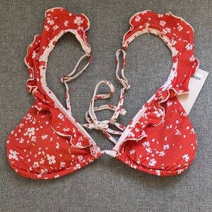 Eberjey Grayson Floral Ruffled Bikini Top